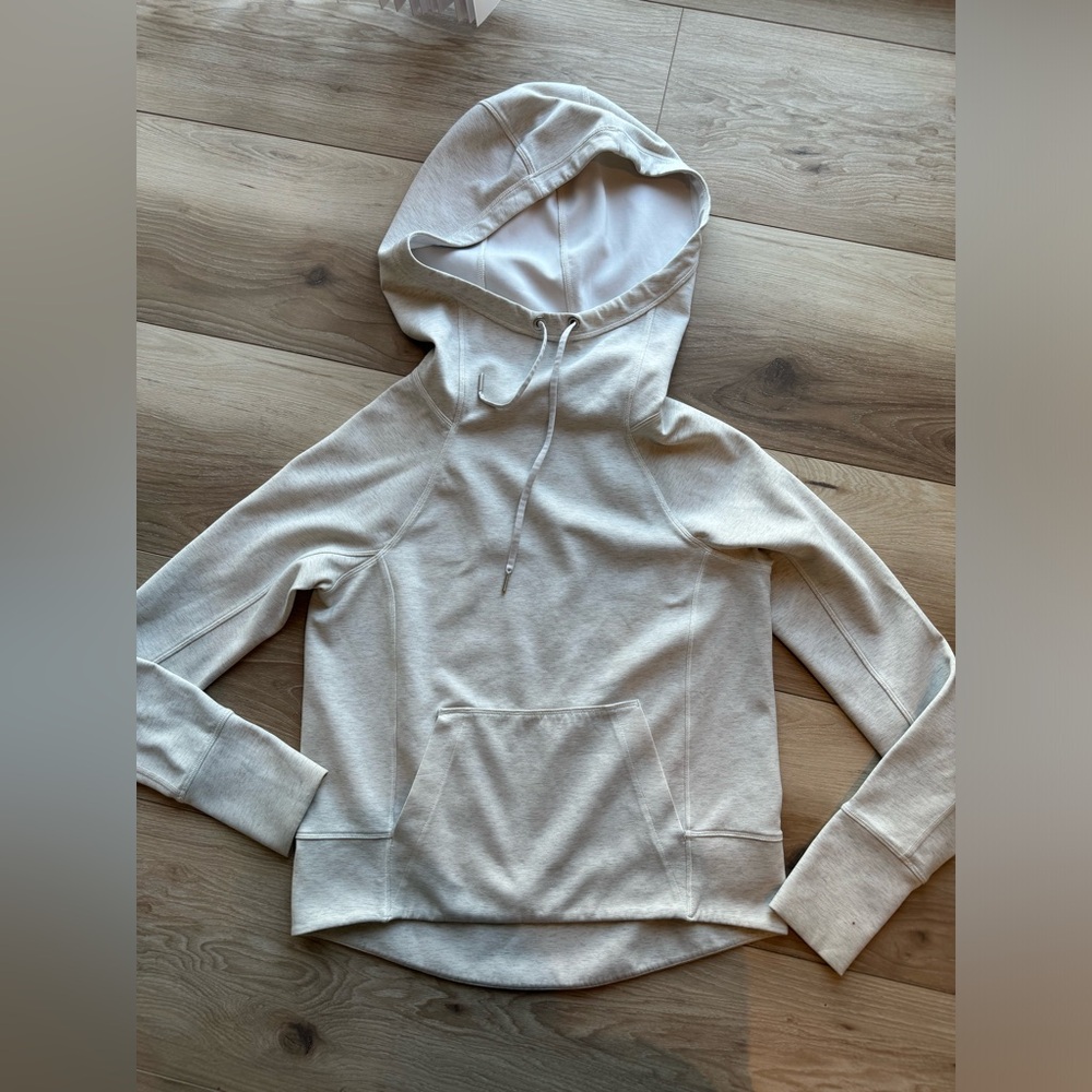 Athleta SWEATSHIRT hoody gray white XS